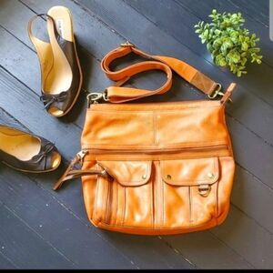 Fossil Leather Orange Purse